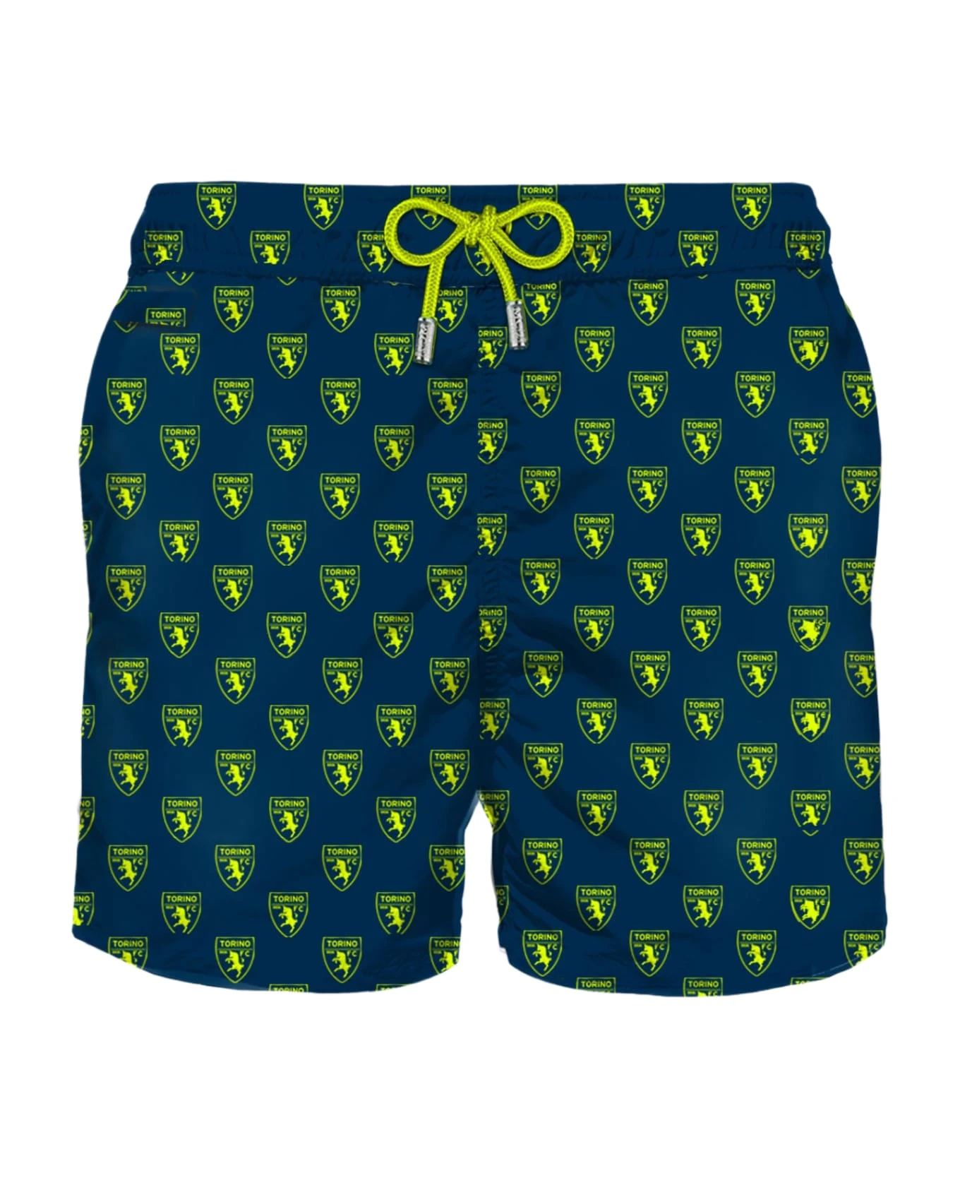 MC2 Saint Barth Man Light Fabric Swim Shorts With Taurus Logo | Torino Fc Special Edition