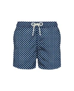 MC2 Saint Barth Light Fabric Man Swim Shorts Fish Print