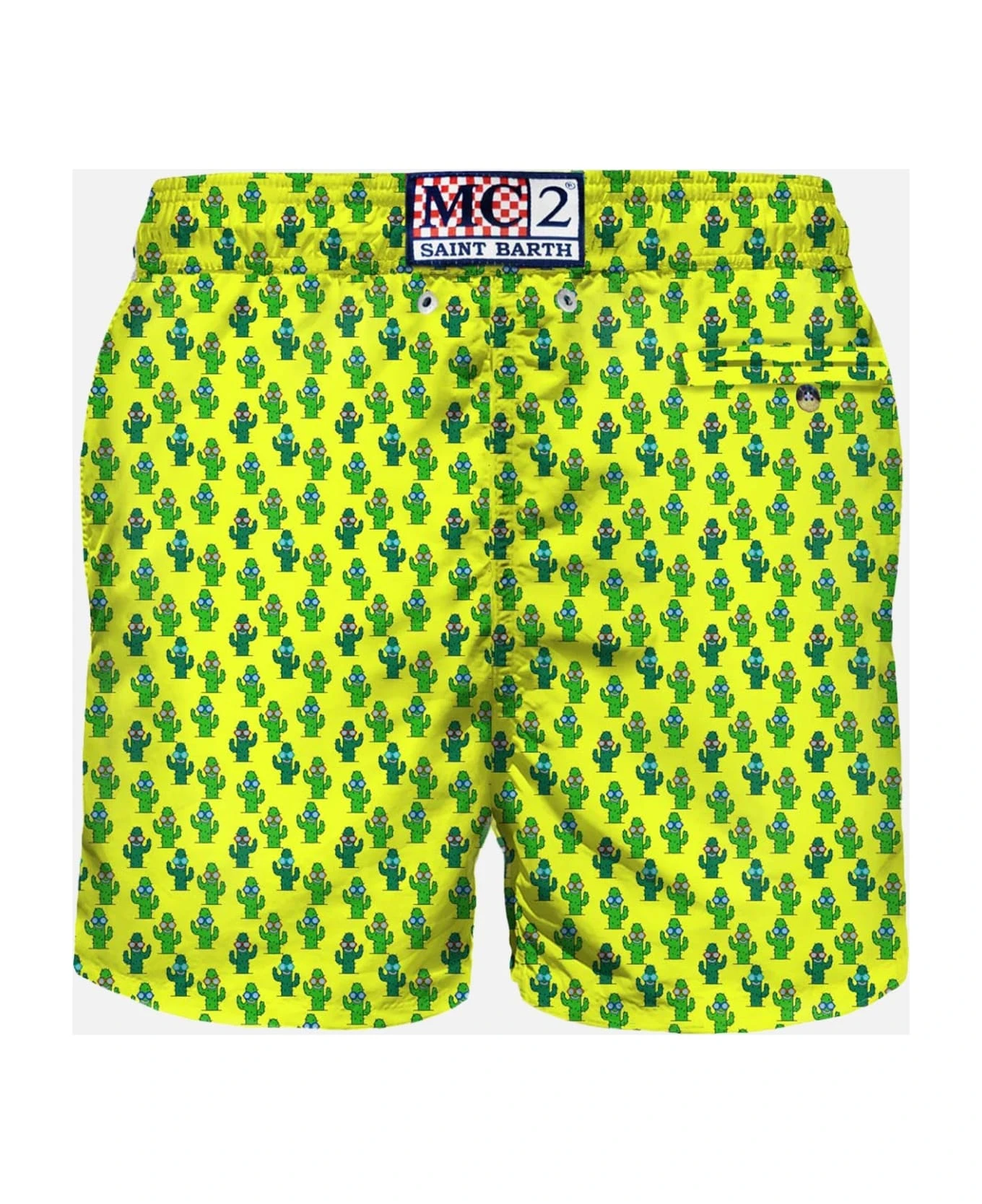 MC2 Saint Barth Light Fabric Man Swim Shorts Cactus Print - Image 2