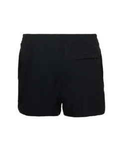 Versace Swim Shorts With Medusa Head Buckle In Black Polyamide Man