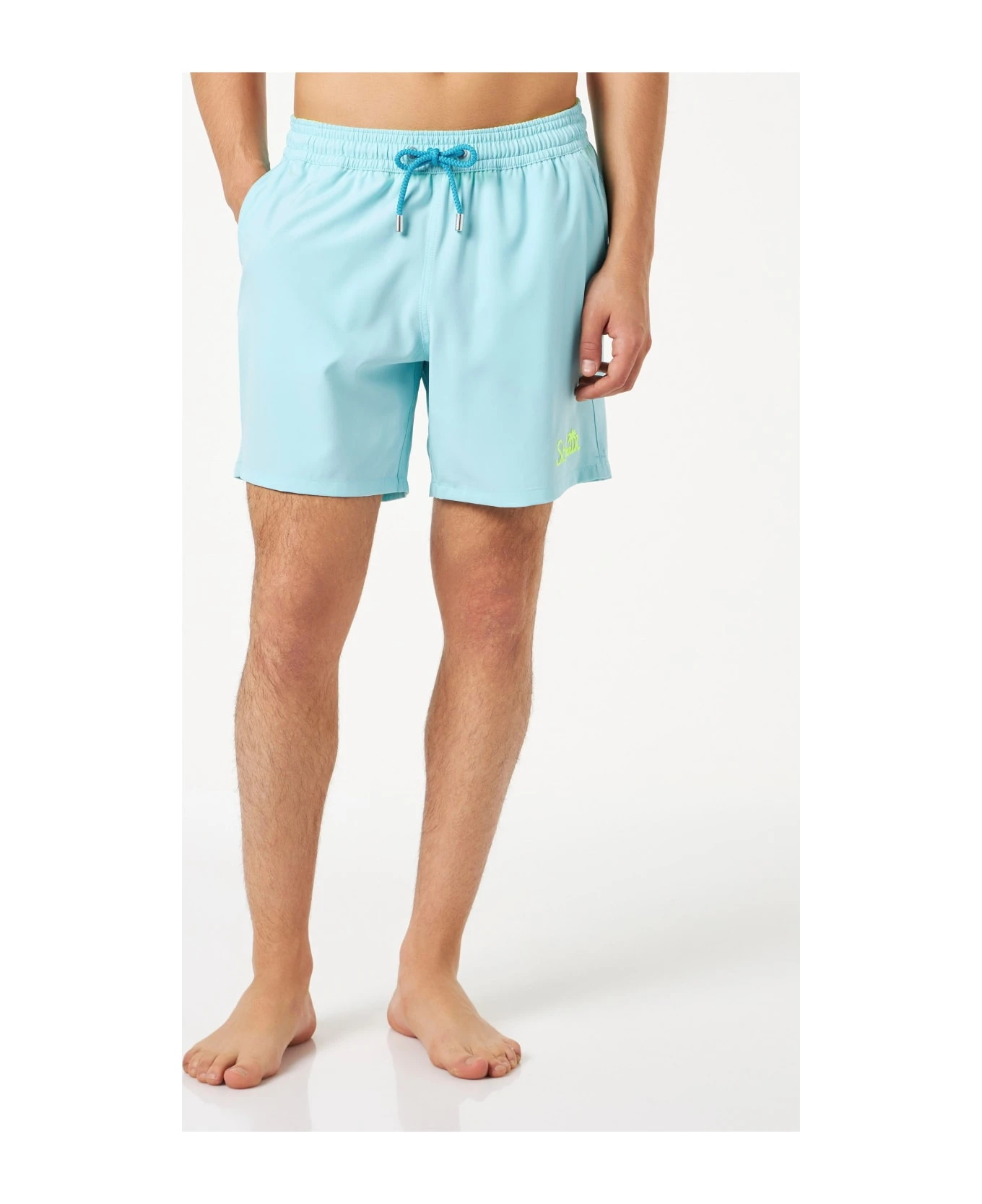 MC2 Saint Barth Man Water Green Comfort Swim Shorts - Image 3
