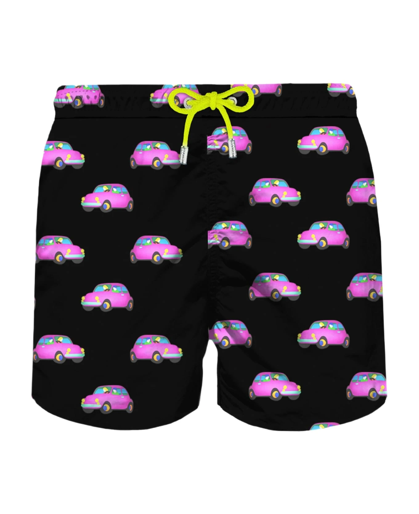 MC2 Saint Barth Man Light Fabric Swim Shorts With Cars Print | Marco Lodola Special Edition