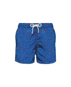 MC2 Saint Barth Light Fabric Man Swim Shorts Chili Peppers Print