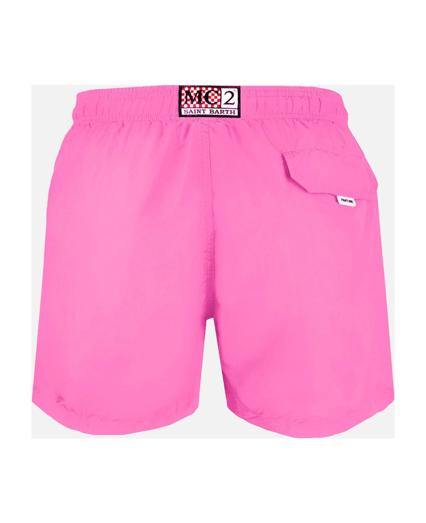 MC2 Saint Barth Man Pink Fluo Swim Shorts | Pantone Special Edition - Image 2