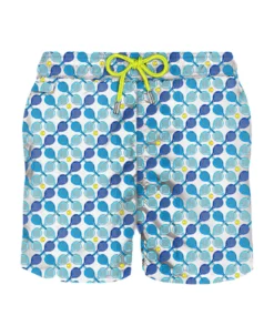 MC2 Saint Barth Man Light Fabric Swim Shorts With Padel Rackets Print