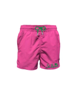 MC2 Saint Barth Man Fluo Pink Swim Shorts With Pocket