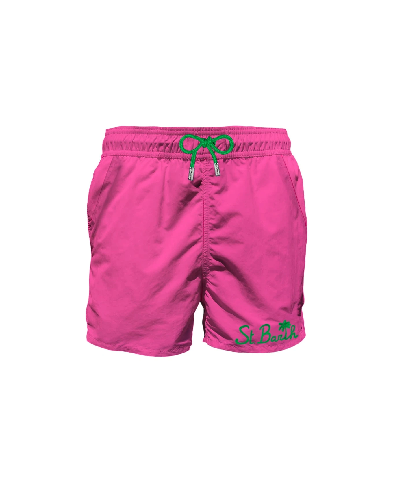 MC2 Saint Barth Man Fluo Pink Swim Shorts With Pocket