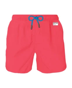 MC2 Saint Barth Man Fluo Red Swim Shorts | Pantone Special Edition