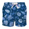 MC2 Saint Barth Man Swim Shorts With Blue Flower Print