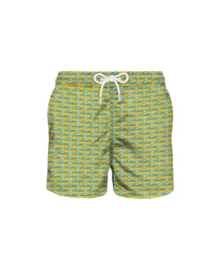 MC2 Saint Barth Light Fabric Man Swim Shorts Sporty Car Print