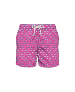 MC2 Saint Barth Man Light Fabric Swim Shorts With Shark