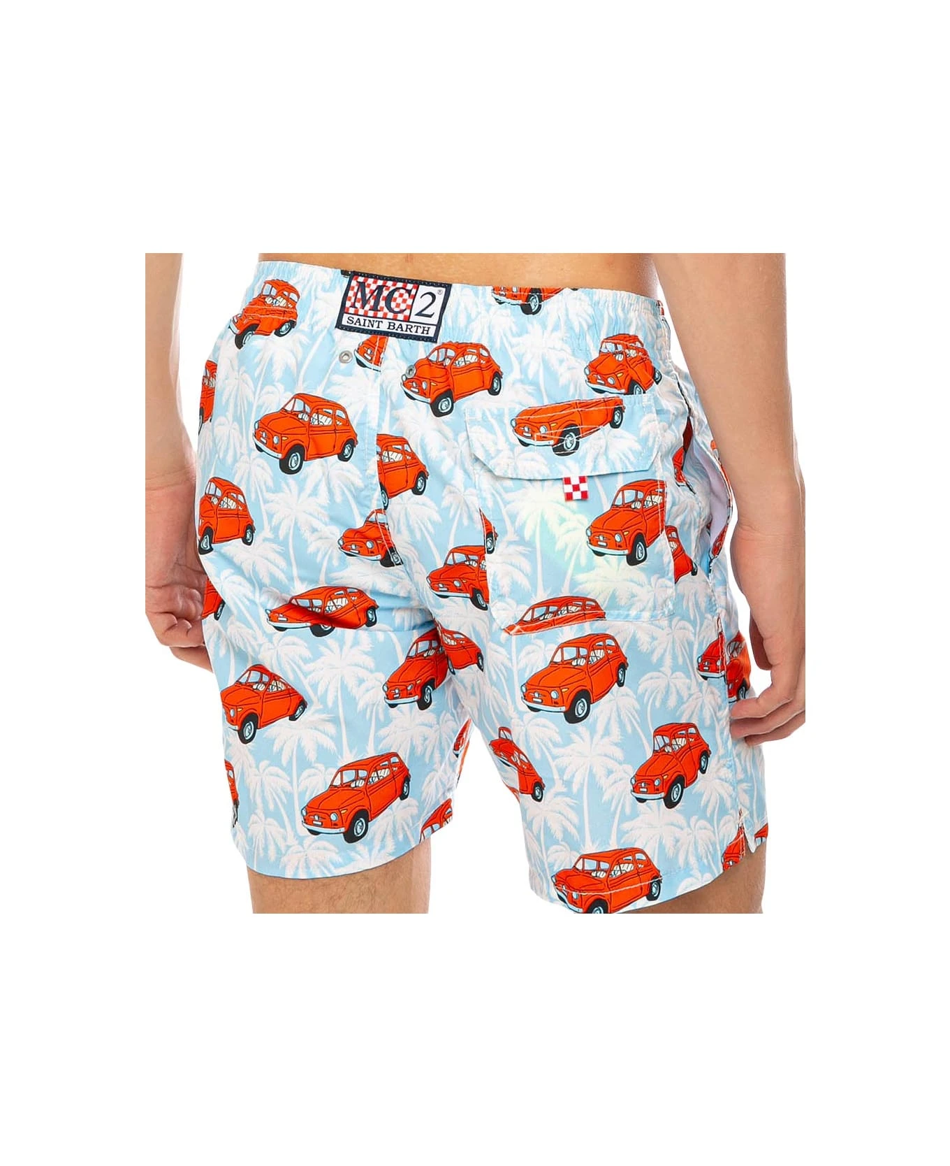 MC2 Saint Barth Man Swim Shorts With Fiat 500 Car Print | |fiat© 500 Special Edition - Image 4