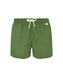 MC2 Saint Barth Solid Military Green Light Swim Shorts - Pantone© Special Edition