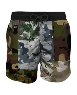 MC2 Saint Barth Man Camouflage Zipped Swim Shorts