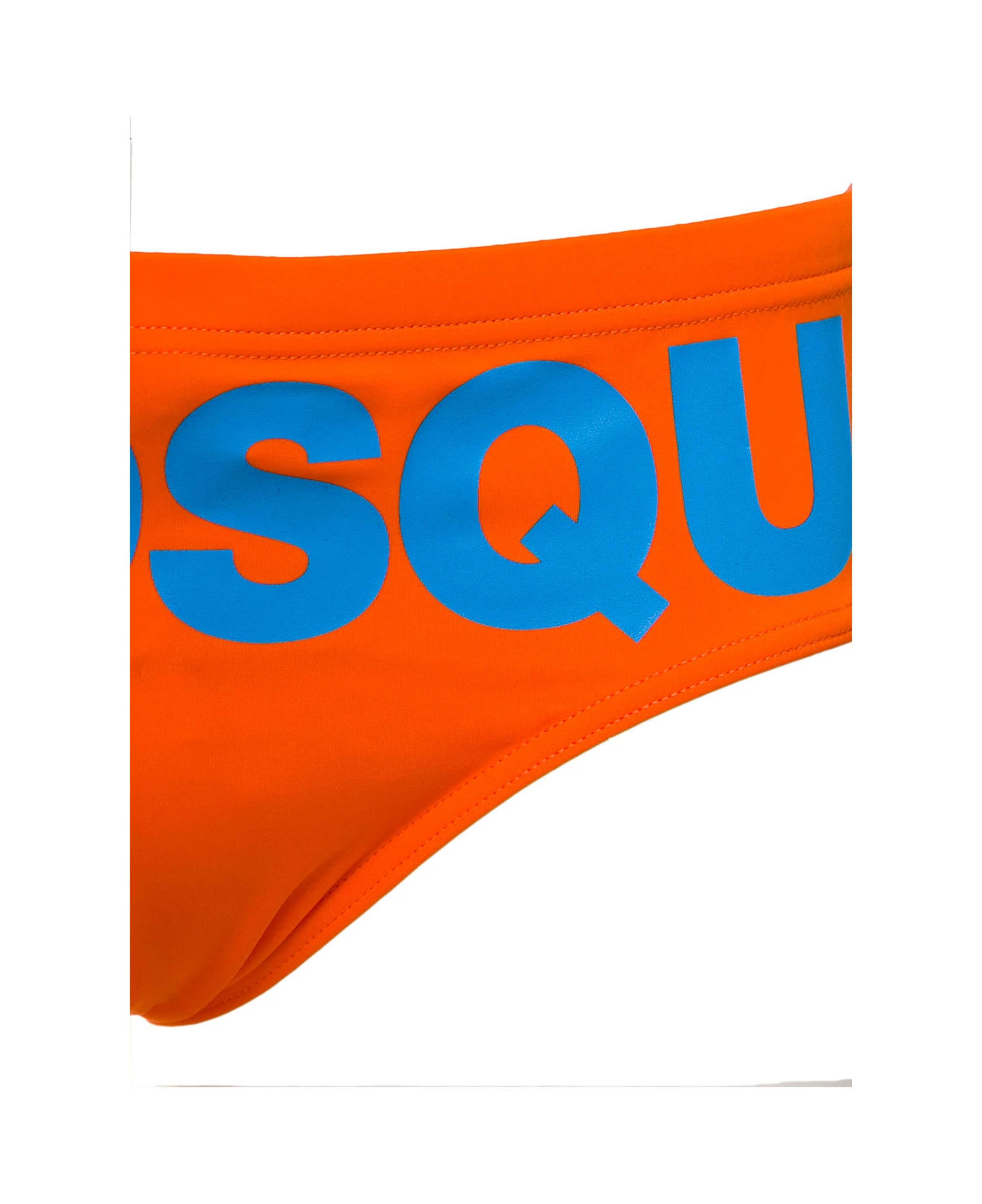 DSQUARED2 Orange Swim Briefs With Printed Logo In Polyamide Man - Image 3
