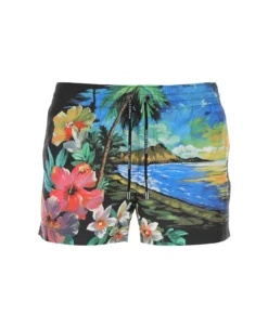 Dolce & Gabbana Hawaiian Print Swim Trunks