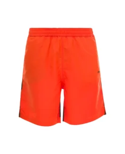 Off-White Orange Swim Trunks With Diag Print At The Back In Polyester Man