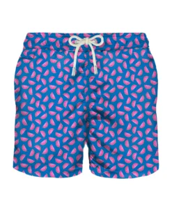 MC2 Saint Barth Light Fabric Man Swim Shorts Watermelon Print