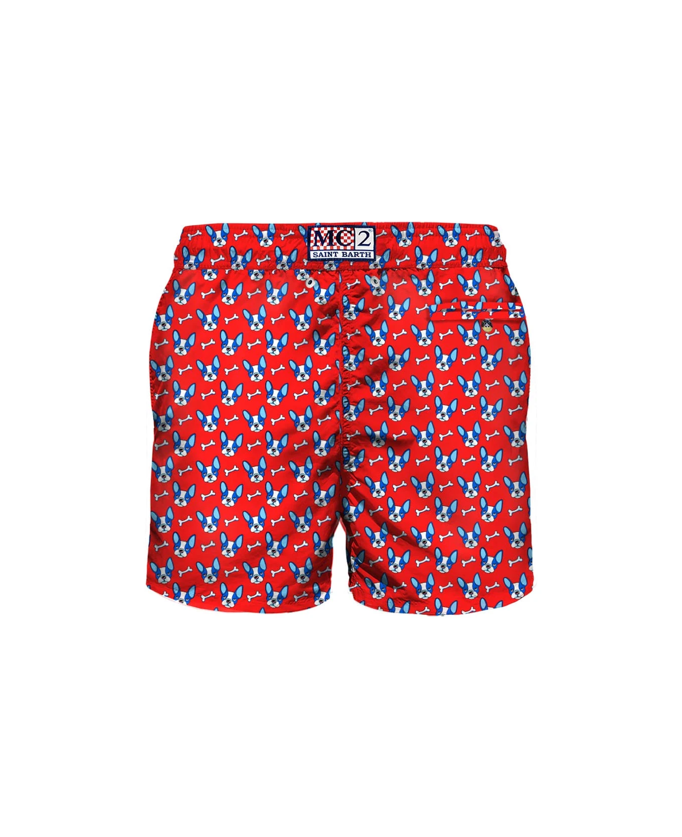 MC2 Saint Barth Light Fabric Man Swim Shorts French Bulldog - Image 2