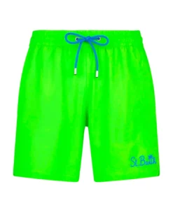 MC2 Saint Barth Man Fluo Green Comfort Swim Shorts