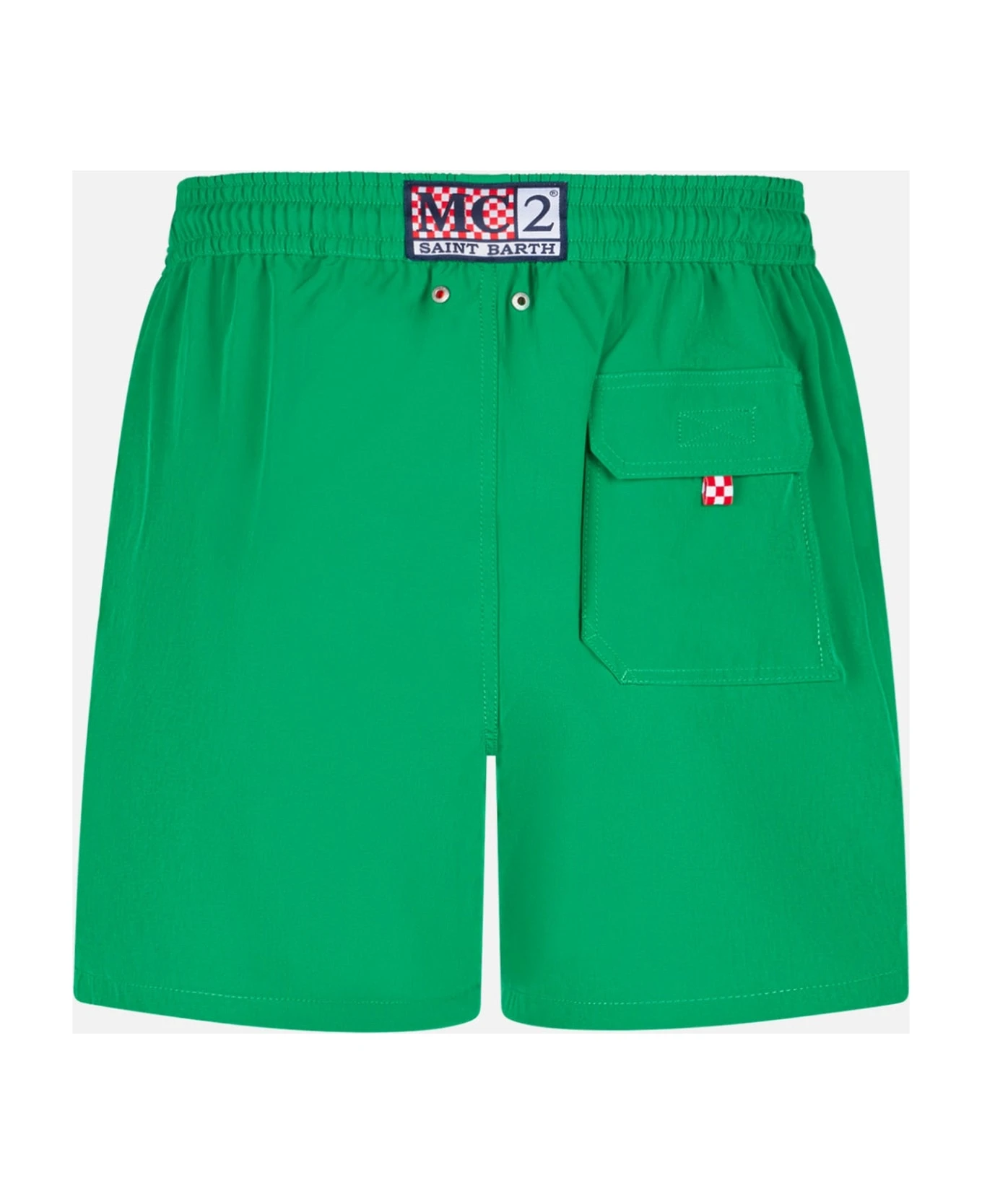 MC2 Saint Barth Man Green Comfort Swim Shorts - Image 2