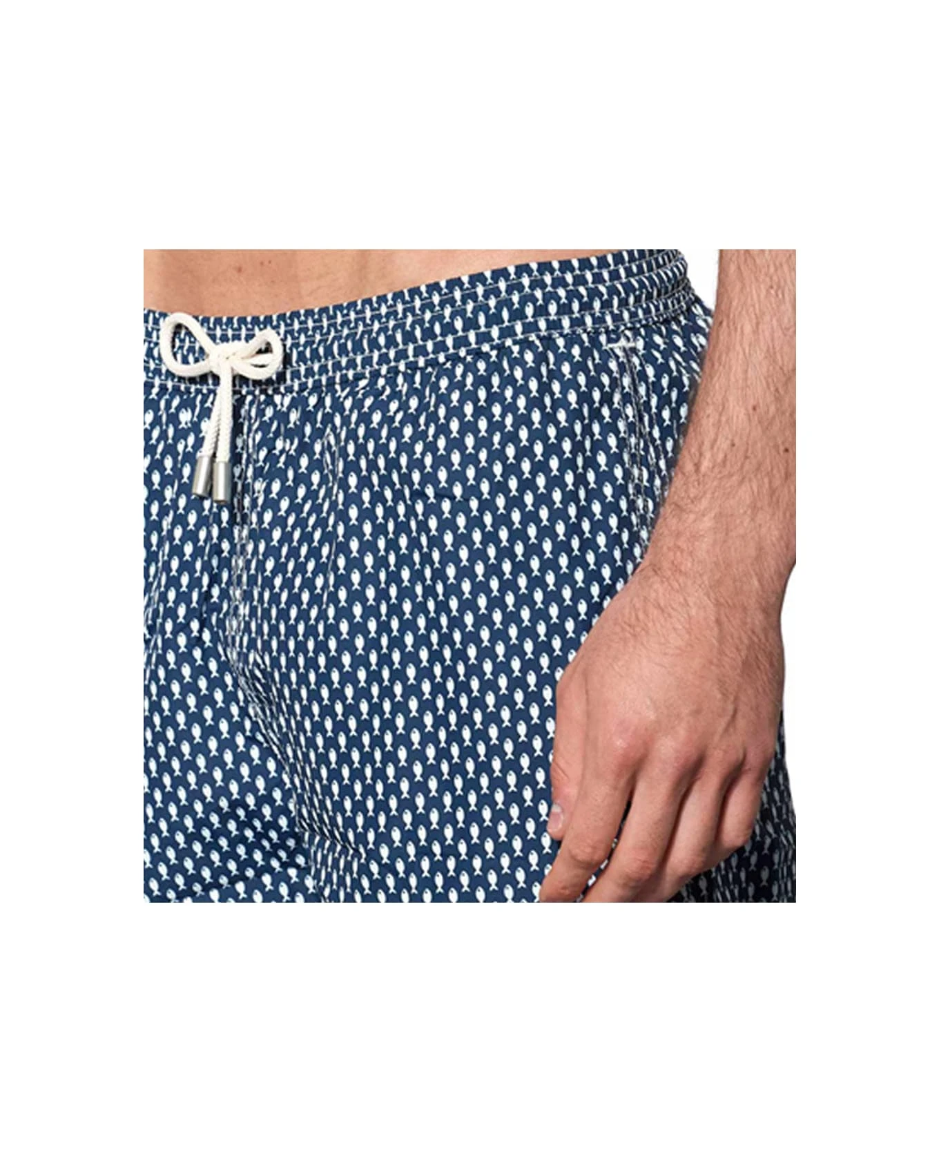 MC2 Saint Barth Light Fabric Man Swim Shorts Fish Print - Image 3