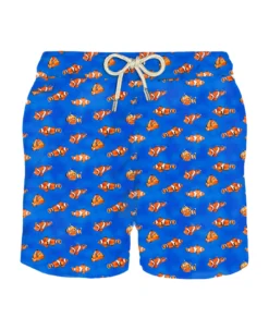MC2 Saint Barth Man Light Fabric Swim Shorts With Clownfish Print