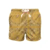 MC2 Saint Barth Man Swim Shorts With Ochre Bandanna Print