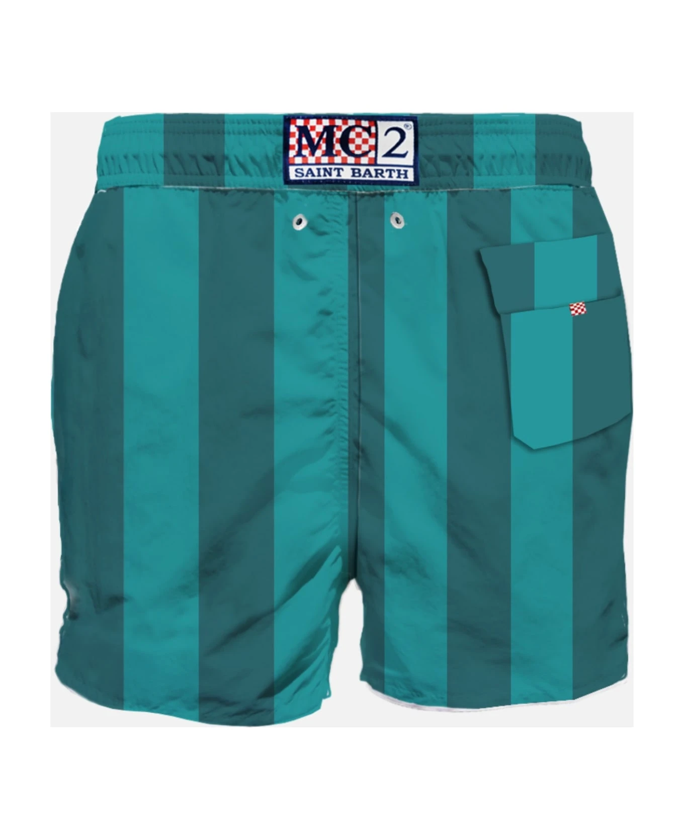 MC2 Saint Barth Man Classic Swim Shorts With Portofino Gin Patch | Portofino Dry Gin Special Edition - Image 2
