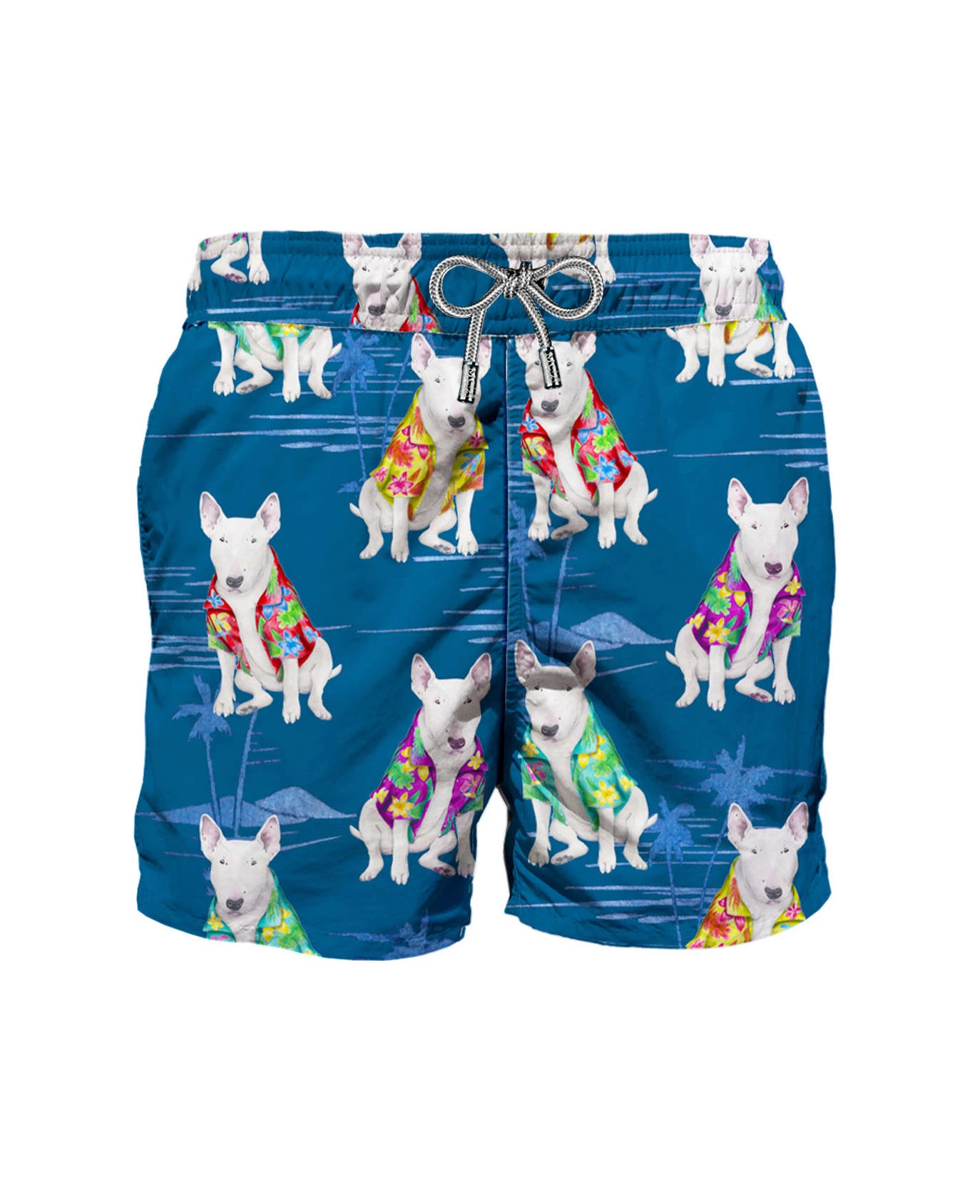 MC2 Saint Barth Man Classic Swim Shorts With Palm Print