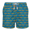 MC2 Saint Barth Man Light Fabric Swim Shorts With Wild Cat Print