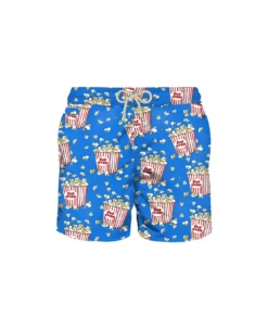 MC2 Saint Barth Light Fabric Man Swim Shorts With Pop Corn Print