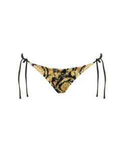 Stretch Fabric Barocco Printed Swim Briefs Versace Woman