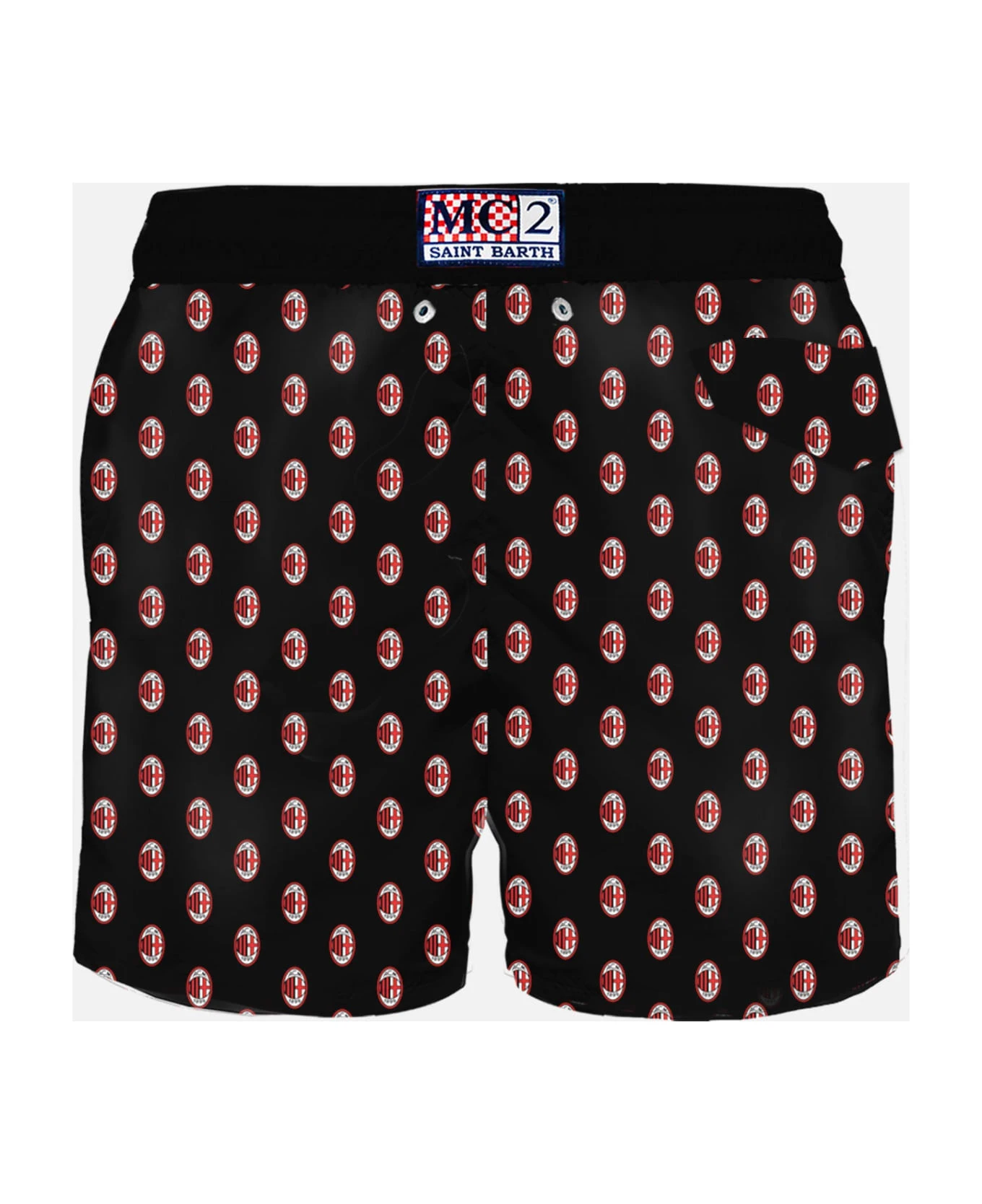MC2 Saint Barth Man Light Fabric Swim Shorts With Milan Print | Milan Special Edition - Image 2