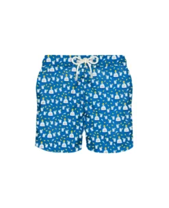 MC2 Saint Barth Light Fabric Man Swim Shorts Tequila Print