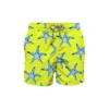 MC2 Saint Barth Yellow Mid-length Swim Shorts With South Star