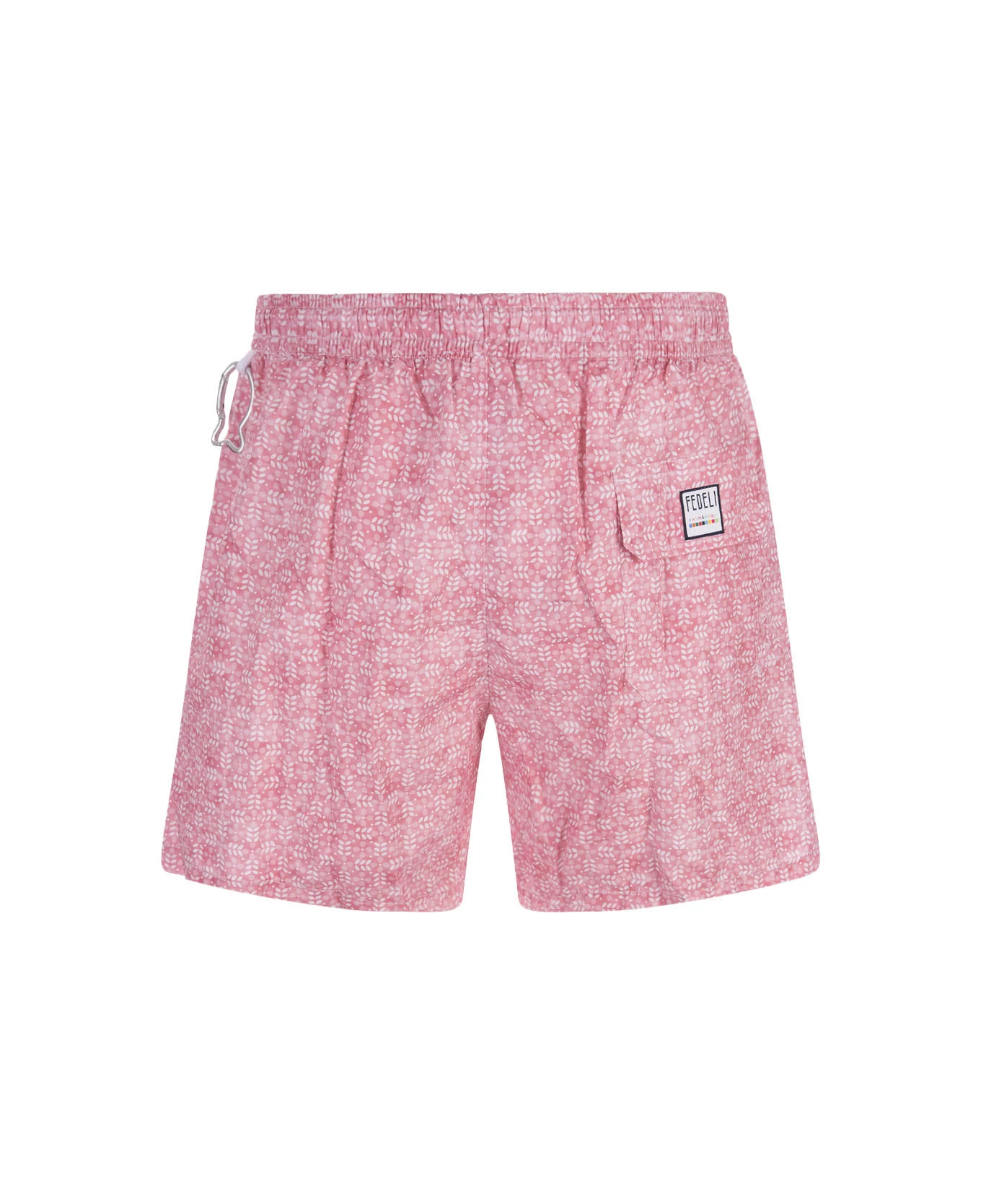 Pink Swim Shorts With Floral Pattern - Image 2