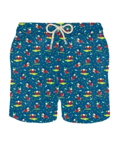 MC2 Saint Barth Man Light Fabric Swim Shorts With Uncle Scrooge All Over Print | ©disney Special Edition
