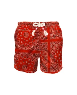 MC2 Saint Barth Man Swim Shorts With Bandanna Print