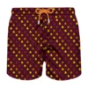 MC2 Saint Barth Man Light Fabric Swim Shorts With As Roma Print | As Roma Special Edition