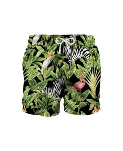 MC2 Saint Barth Tropical Print Mid-length Swim Shorts