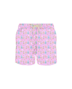 MC2 Saint Barth Man Light Fabric Swim Shorts With Gin Mare Print | Gin Mare Special Edition