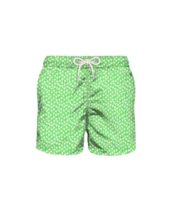 MC2 Saint Barth Light Fabric Swim Shorts Palms Print