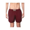 MC2 Saint Barth Man Burgundy Linen Swim Shorts