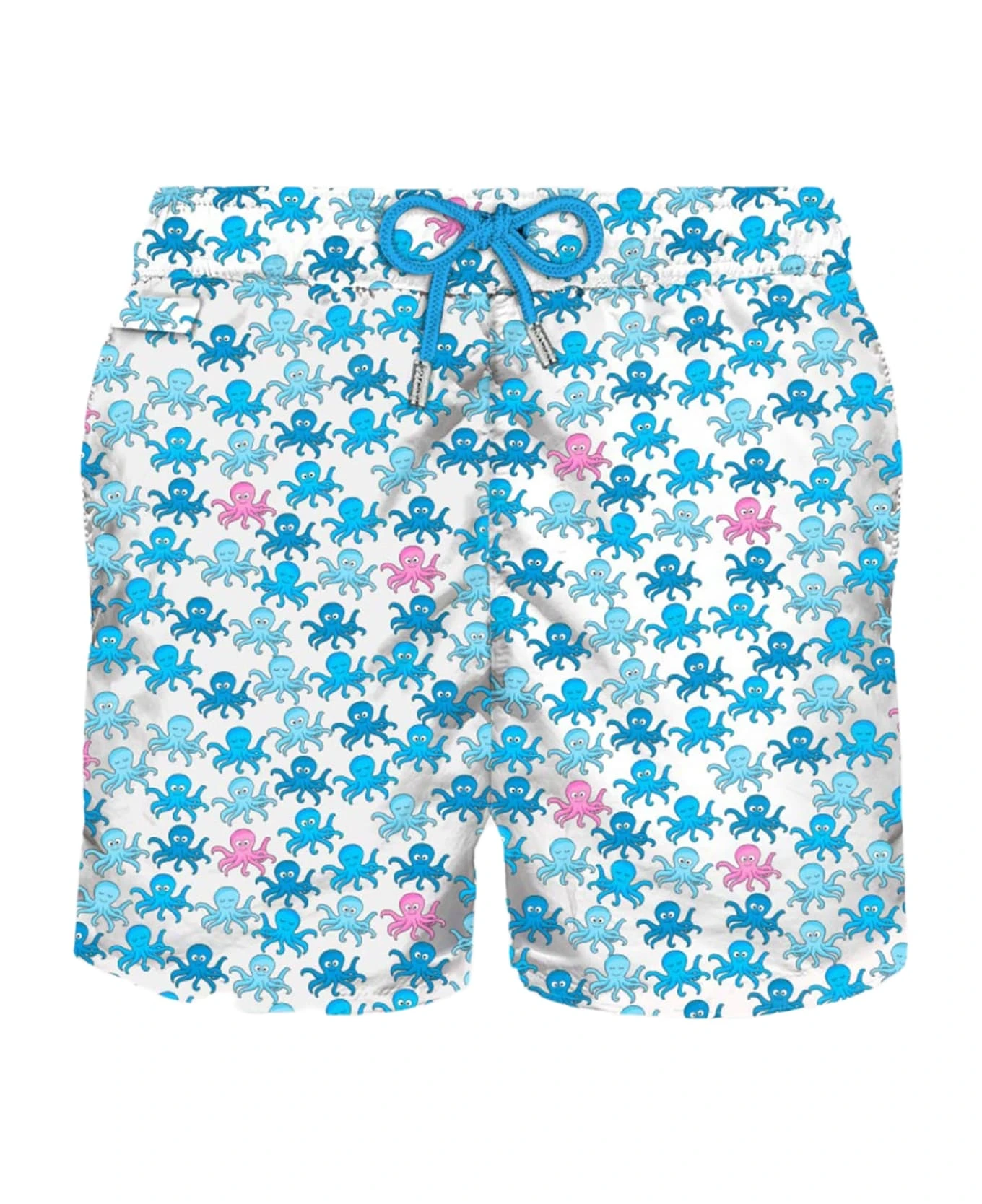 MC2 Saint Barth Man Light Fabric Swim Shorts With Octopus Print