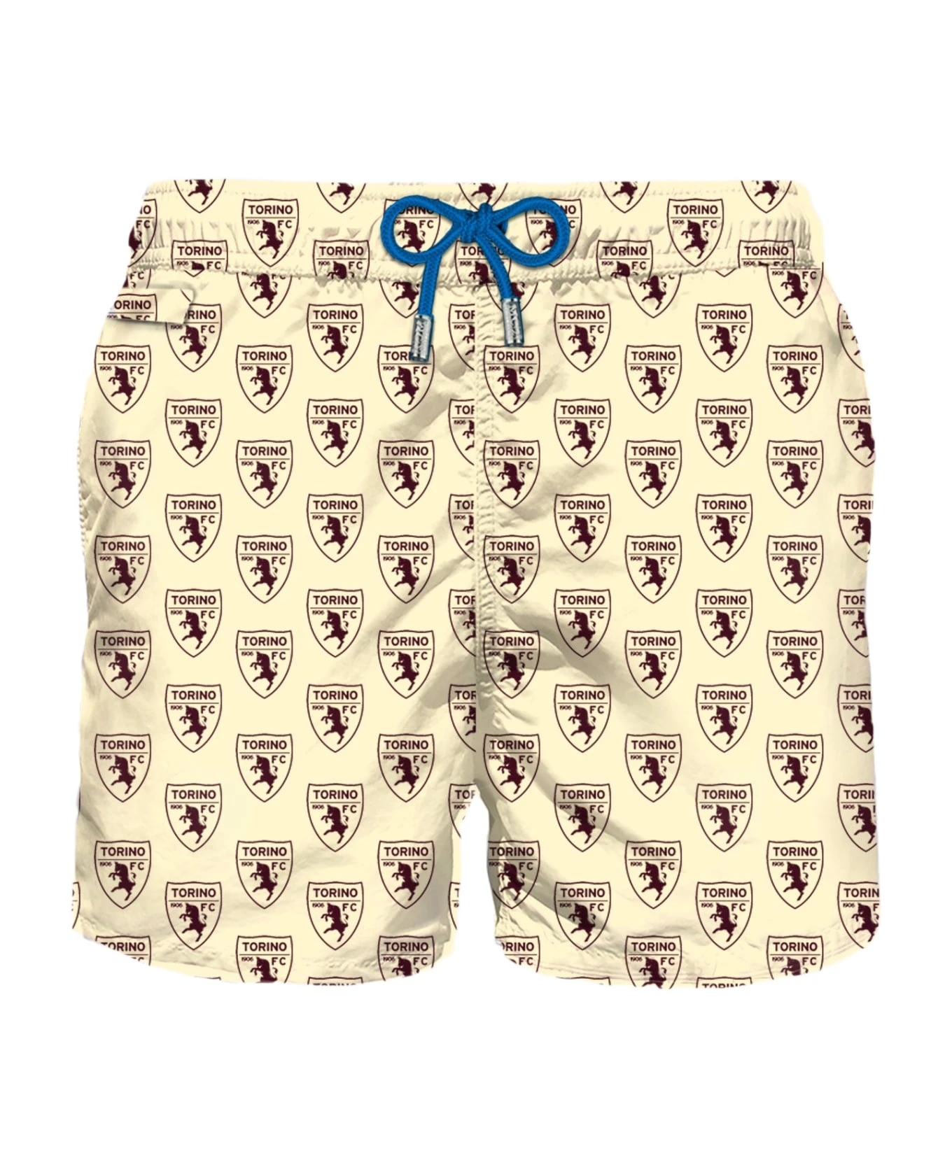 MC2 Saint Barth Man Light Fabric Swim Shorts With Tauros Logo | Torino Fc Special Edition