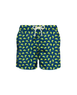 MC2 Saint Barth Light Fabric Swim Shorts Sharks Print