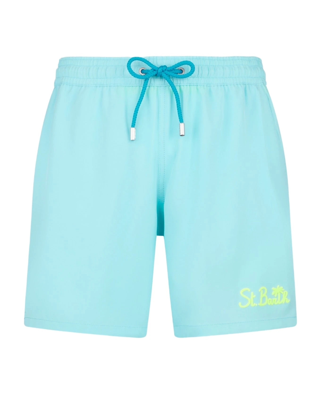 MC2 Saint Barth Man Water Green Comfort Swim Shorts
