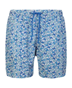 MC2 Saint Barth Light Blue Crabs Print Swim Shorts