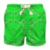 MC2 Saint Barth Man Swim Shorts With Green Bandanna Print